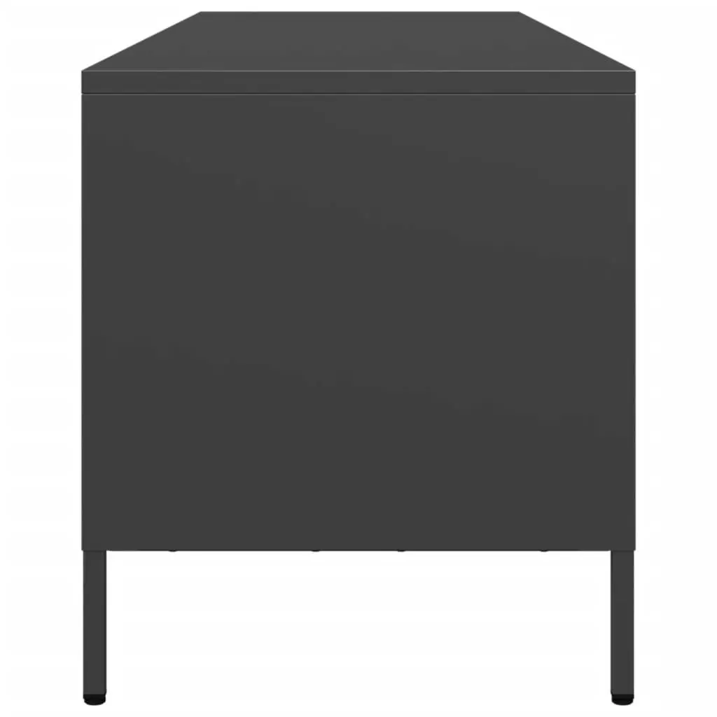 Black Industrial TV Cabinet with Ample Storage