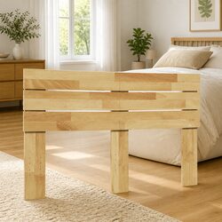 Stylish Solid Wood Oak Brown Headboard 120 cm
