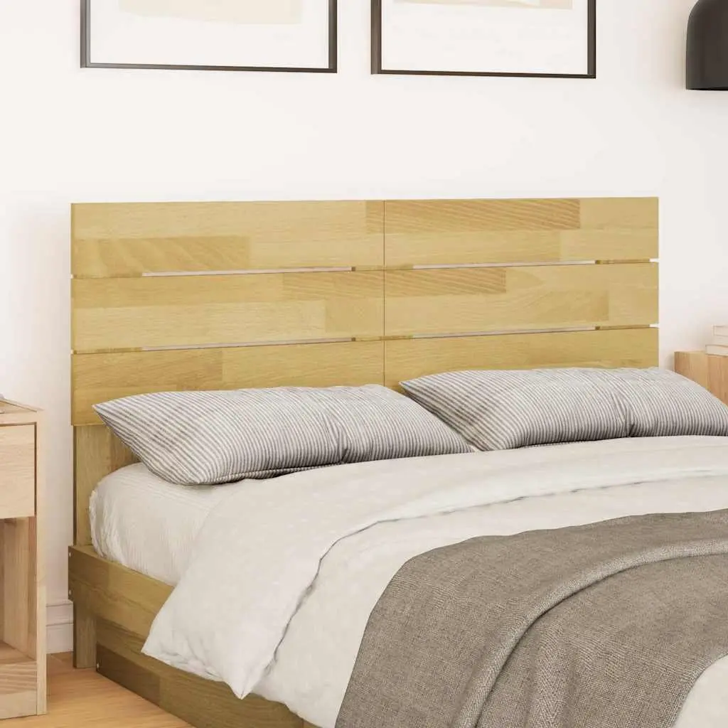 Solid Wood Oak Brown Headboard 120 cm