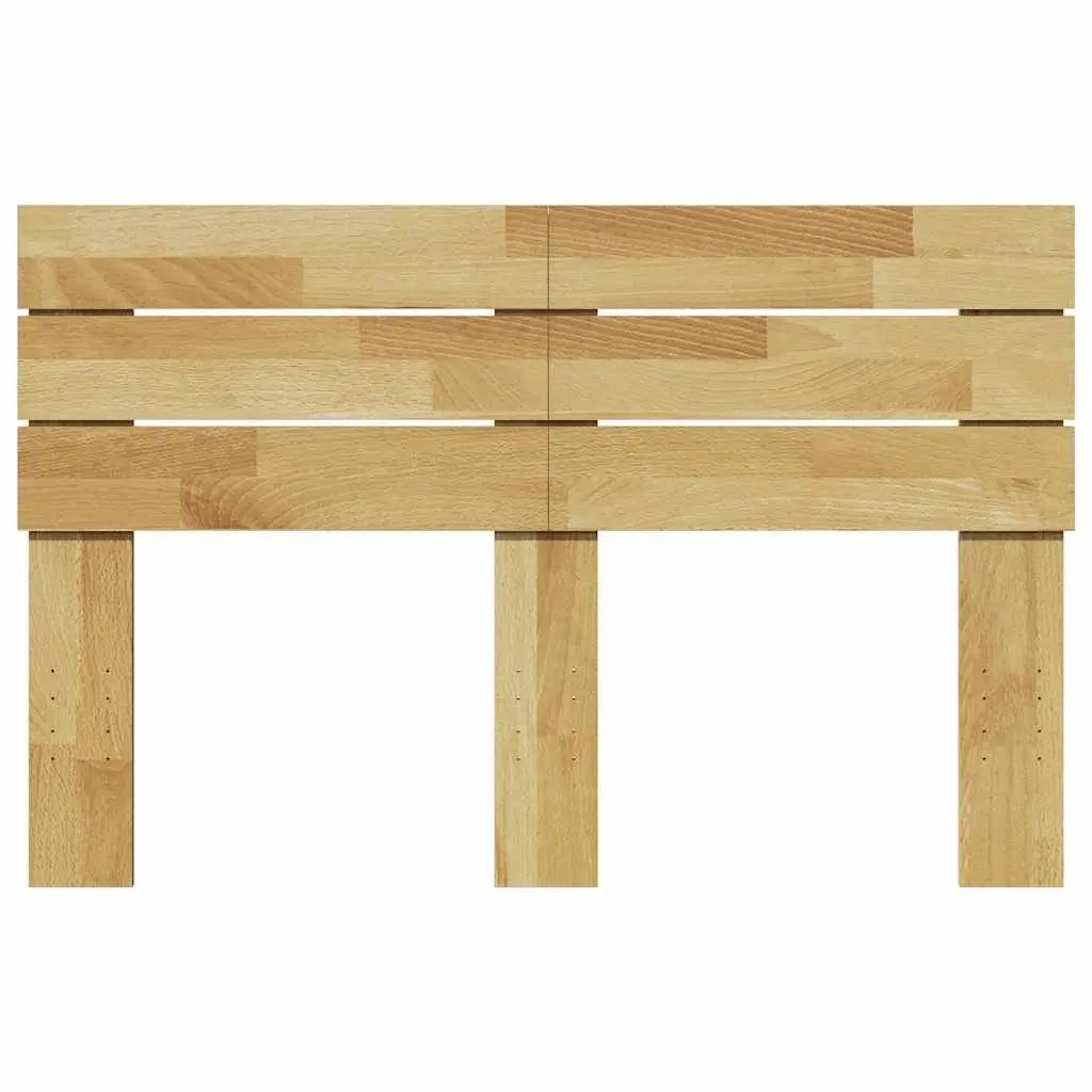 Solid Wood Oak Brown Headboard 120 cm