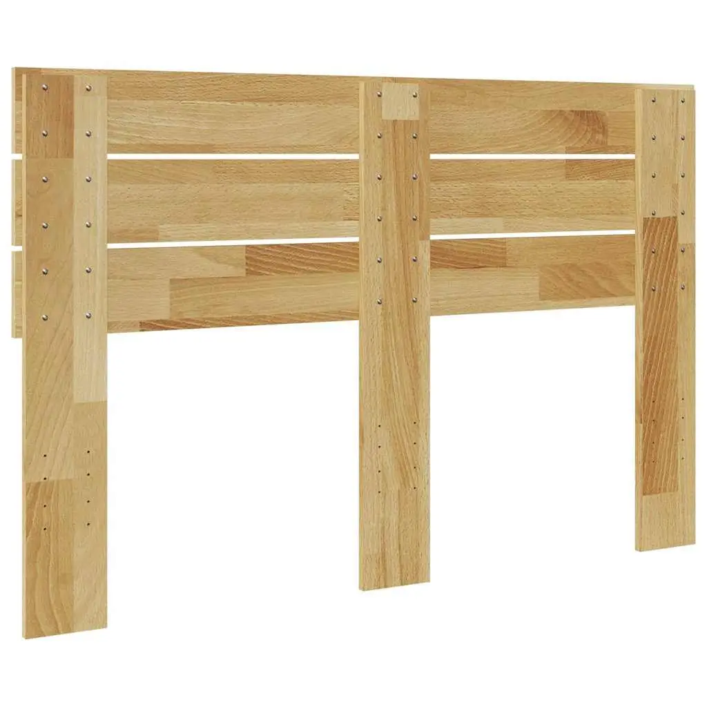 Solid Wood Oak Brown Headboard 120 cm