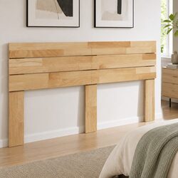 Sturdy 150 cm Solid Wood Headboard in Brown for Bedrooms