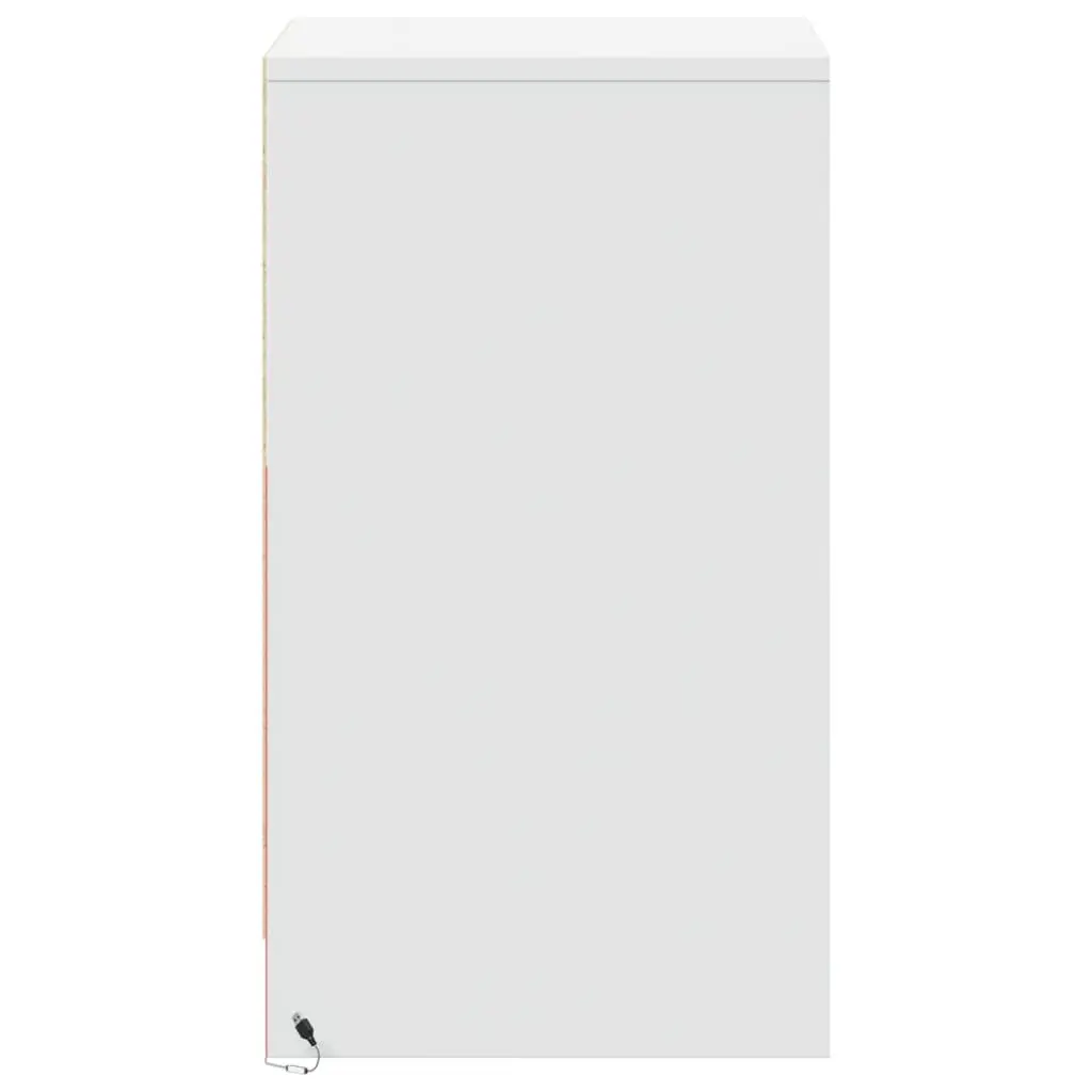 White Bedside Cabinet with RGB LED Lighting