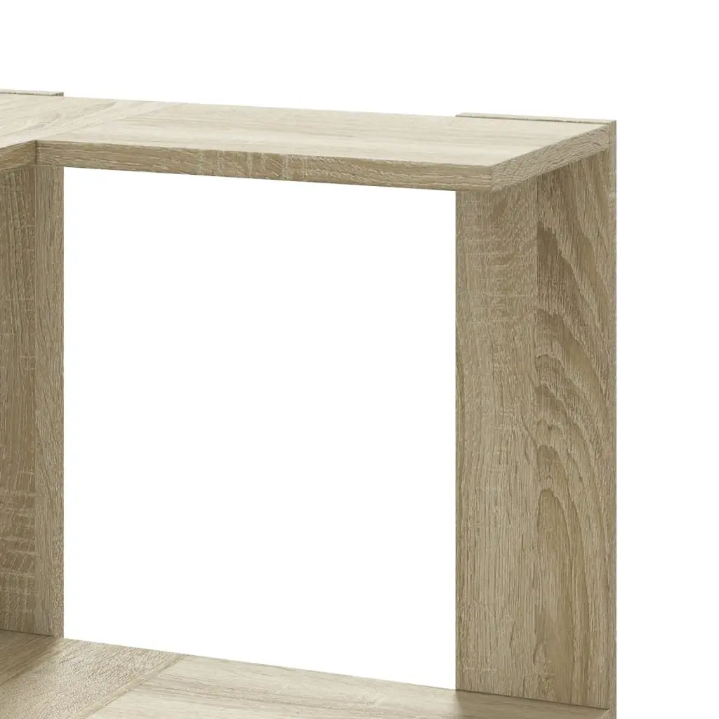 Corner Bookcase Engineered Wood 5-Tier Brown Sonoma Oak Storage Display Shelf