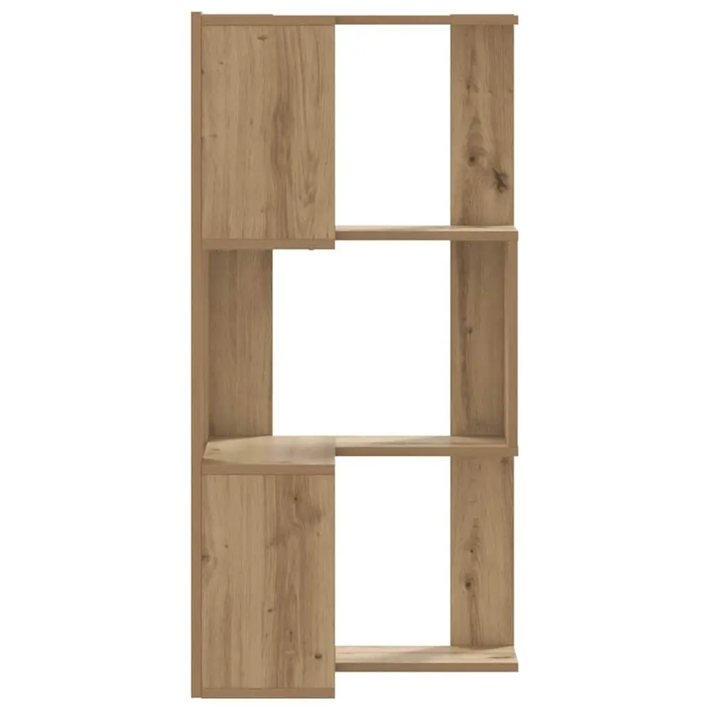 3-Tier Corner Bookcase in Brown Wood