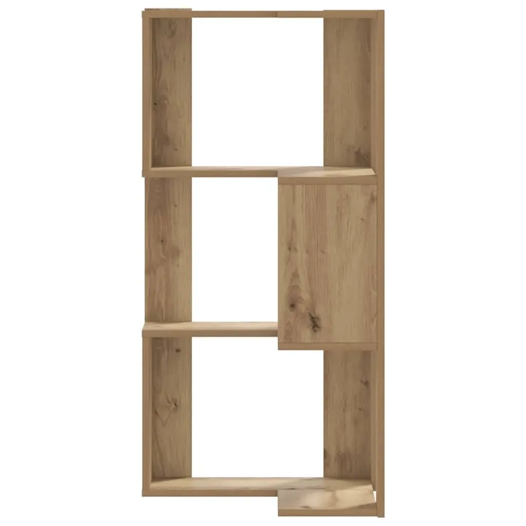 3-Tier Corner Bookcase in Brown Wood