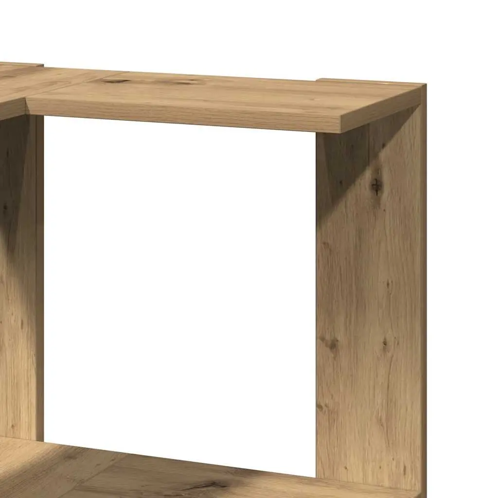 3-Tier Corner Bookcase in Brown Wood