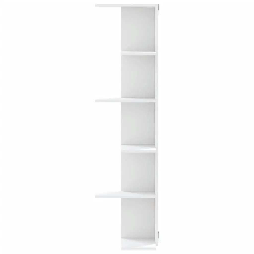 White Wall Corner Shelf 36.5x36.5x140cm