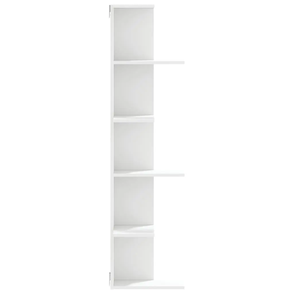 White Wall Corner Shelf 36.5x36.5x140cm