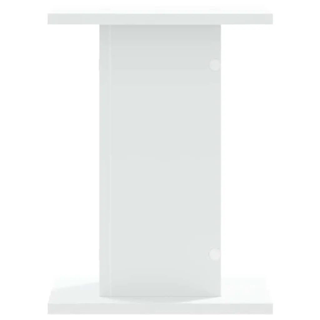 Speaker Stands Pair White Audio Support 30x30x40 cm Engineered Wood Platform