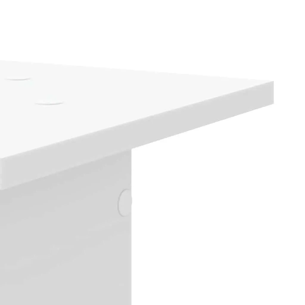 Speaker Stands Pair White Audio Support 30x30x40 cm Engineered Wood Platform
