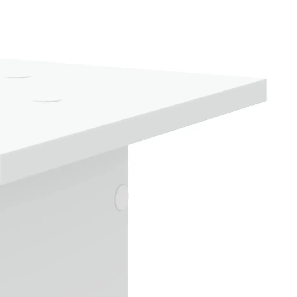 White Engineered Wood Speaker Stands