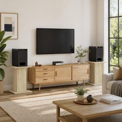 High-Quality Speaker Stands 2 pcs 30x30x60 cm Brown