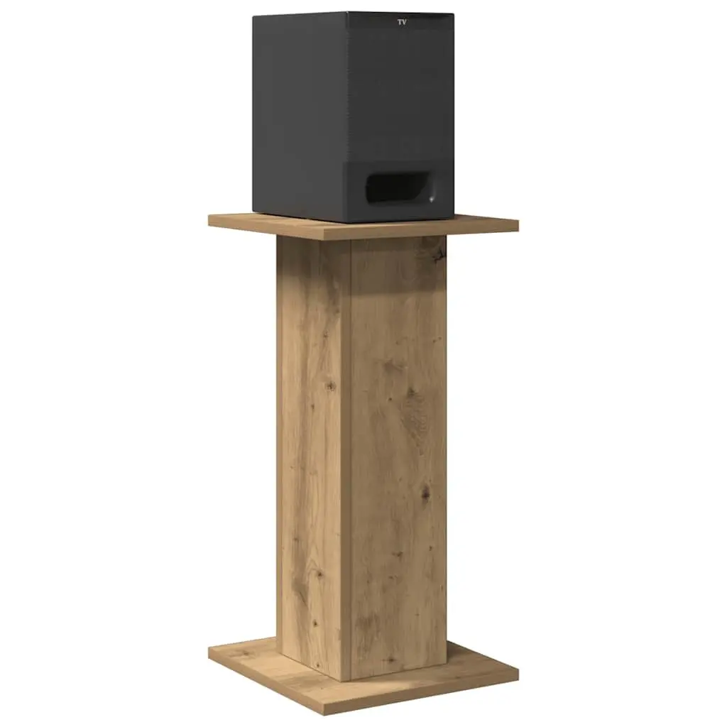 Brown Speaker Stands 2 pcs 30x30x60 cm Engineered Wood