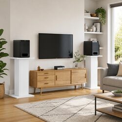 Premium Engineered Wood Speaker Stands 2 pcs White