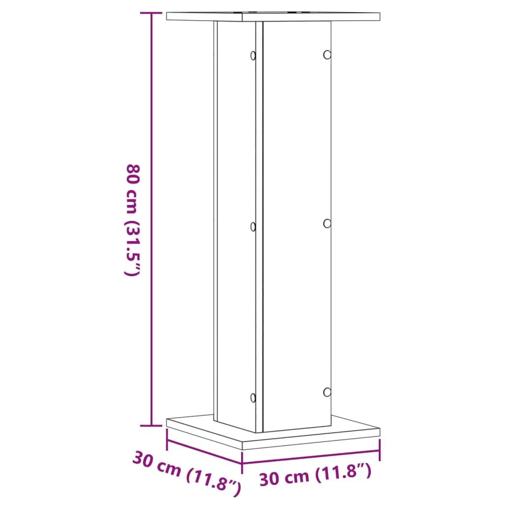 Engineered Wood Speaker Stands 2 pcs White