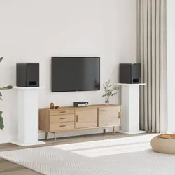 High-Quality White Speaker Stands 30x30x95 cm Pair