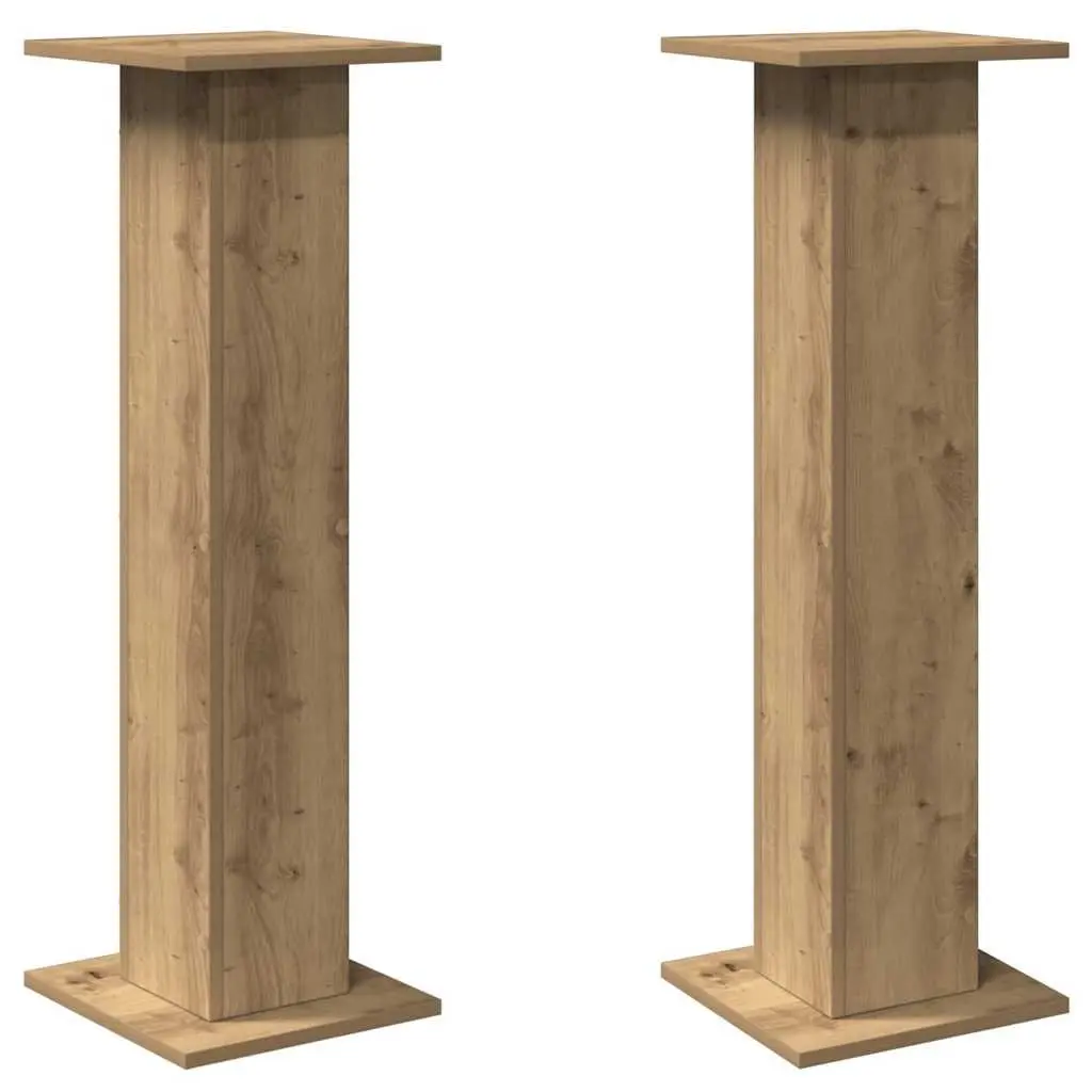 Speaker Stands Engineered Wood 30x30x95 cm Brown Pair