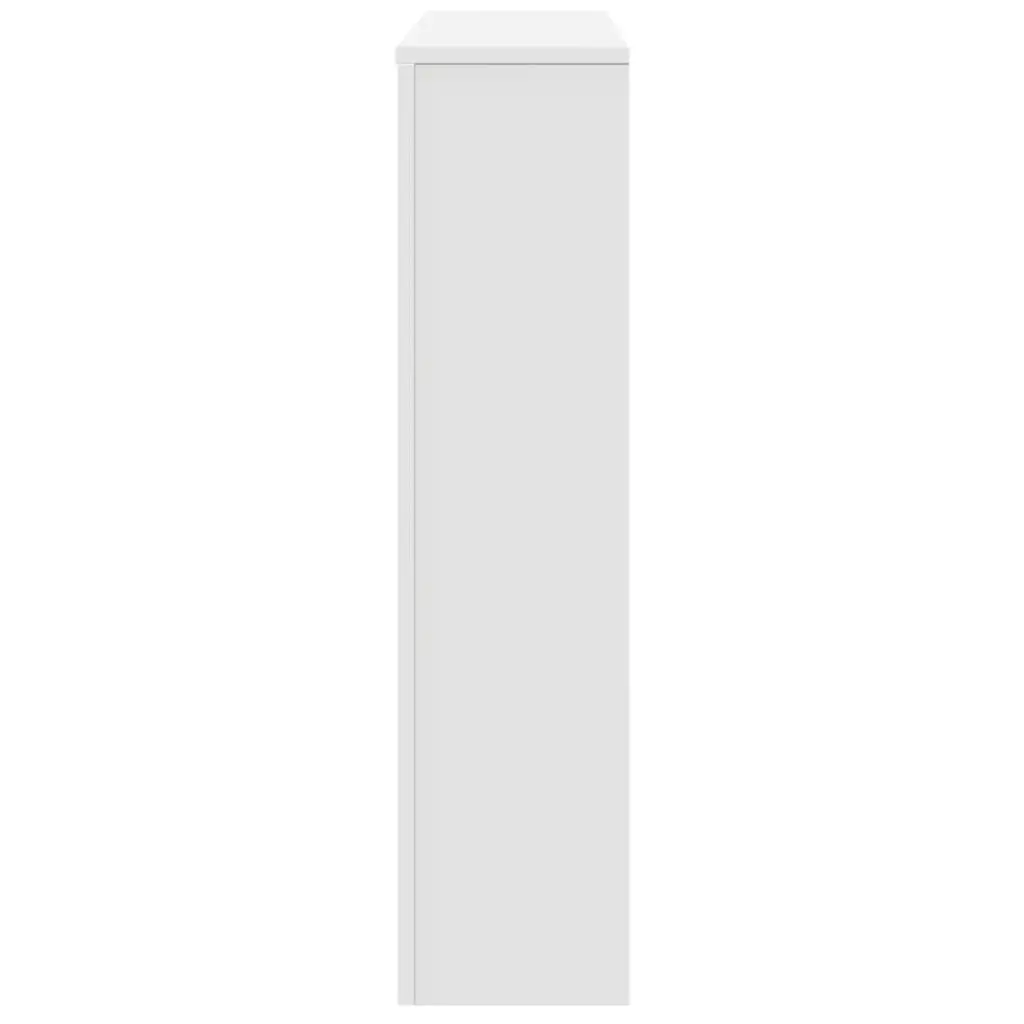 Radiator Cover Engineered Wood 175 x 20 x 82 cm White Slatted Cabinet