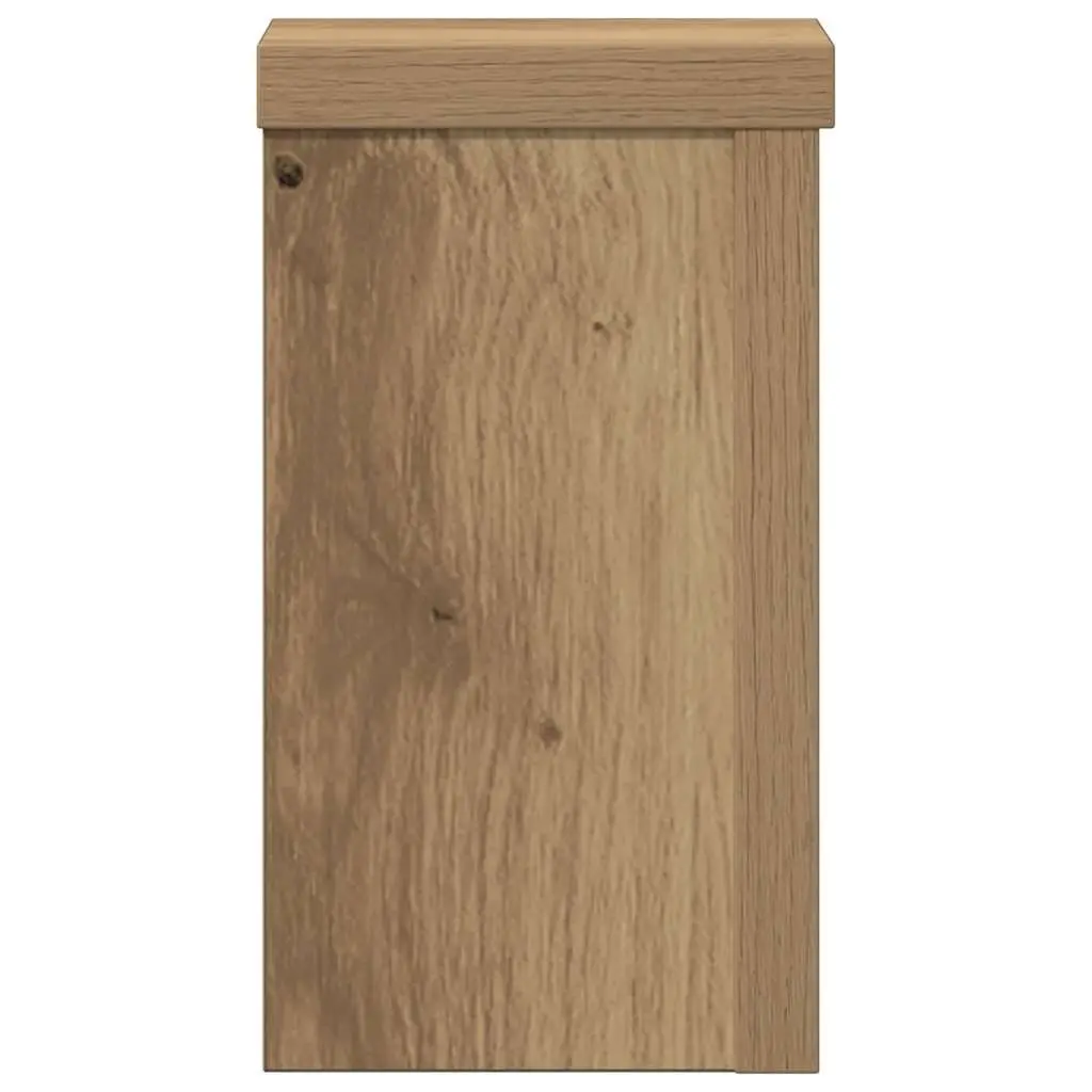 Plant Stands Engineered Wood 10x10x18 cm Brown 2 pcs