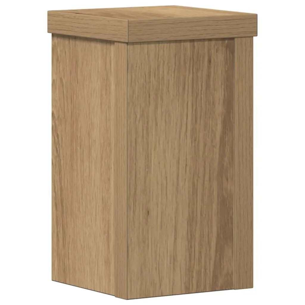 Plant Stands Engineered Wood 10x10x18 cm Brown 2 pcs