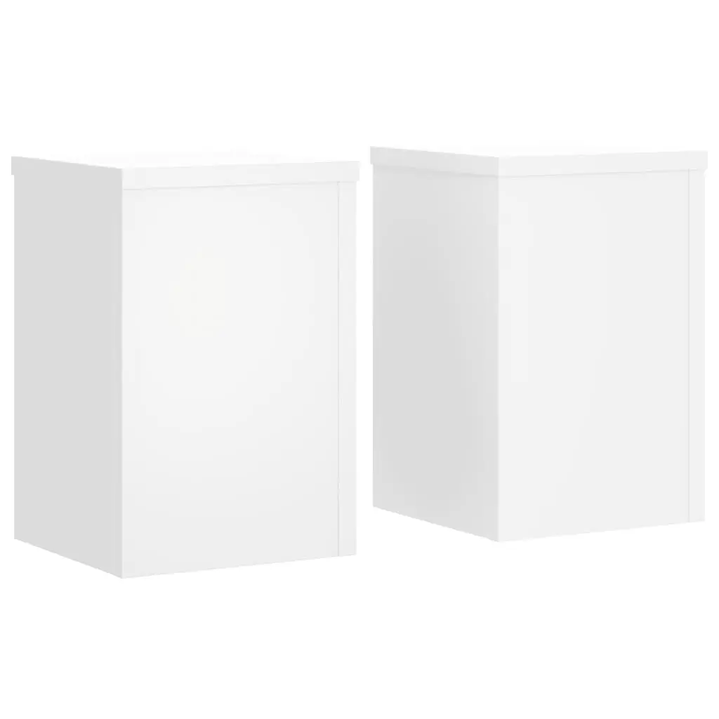 Plant Stands Display 20x20x30cm Engineered Wood White 2 Piece
