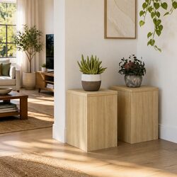 High-Quality Sonoma Oak Plant Stands 2 pcs 20x20x30 cm