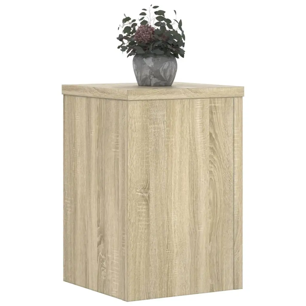 2 Pack Sonoma Oak Plant Stands 25x25x35 cm