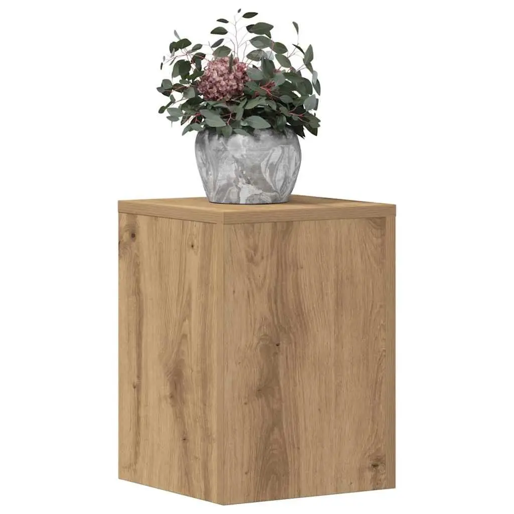 2 Piece Plant Stands Engineered Wood Brown 25x25x35cm Home Decor Display