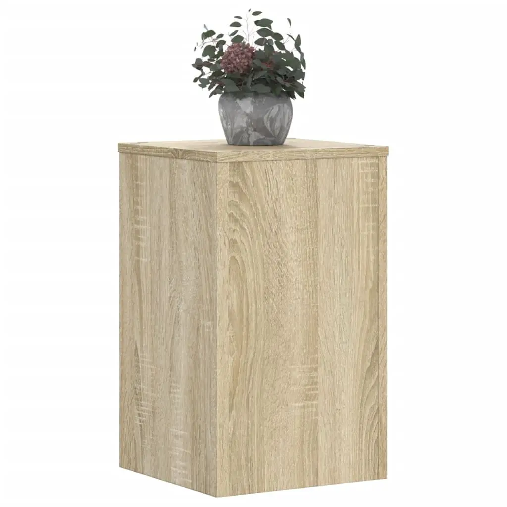 Plant Stands 2 Piece Engineered Wood Brown Sonoma Oak 30x30x50cm Flower Pot Display