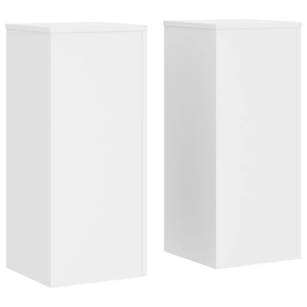 Plant Stand Engineered Wood 30x30x70 cm White