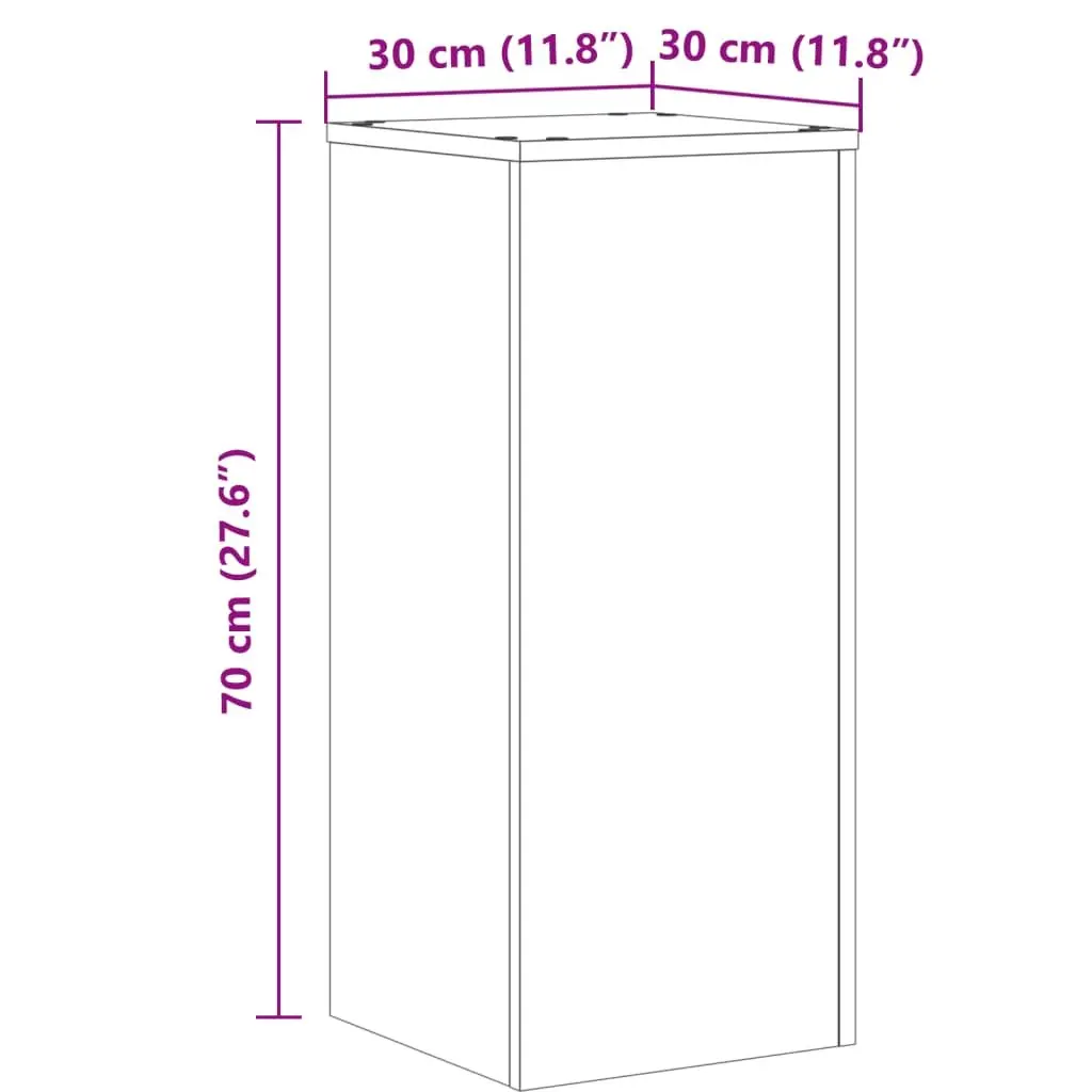 Brown Plant Stands in 2-Pack, Engineered Wood