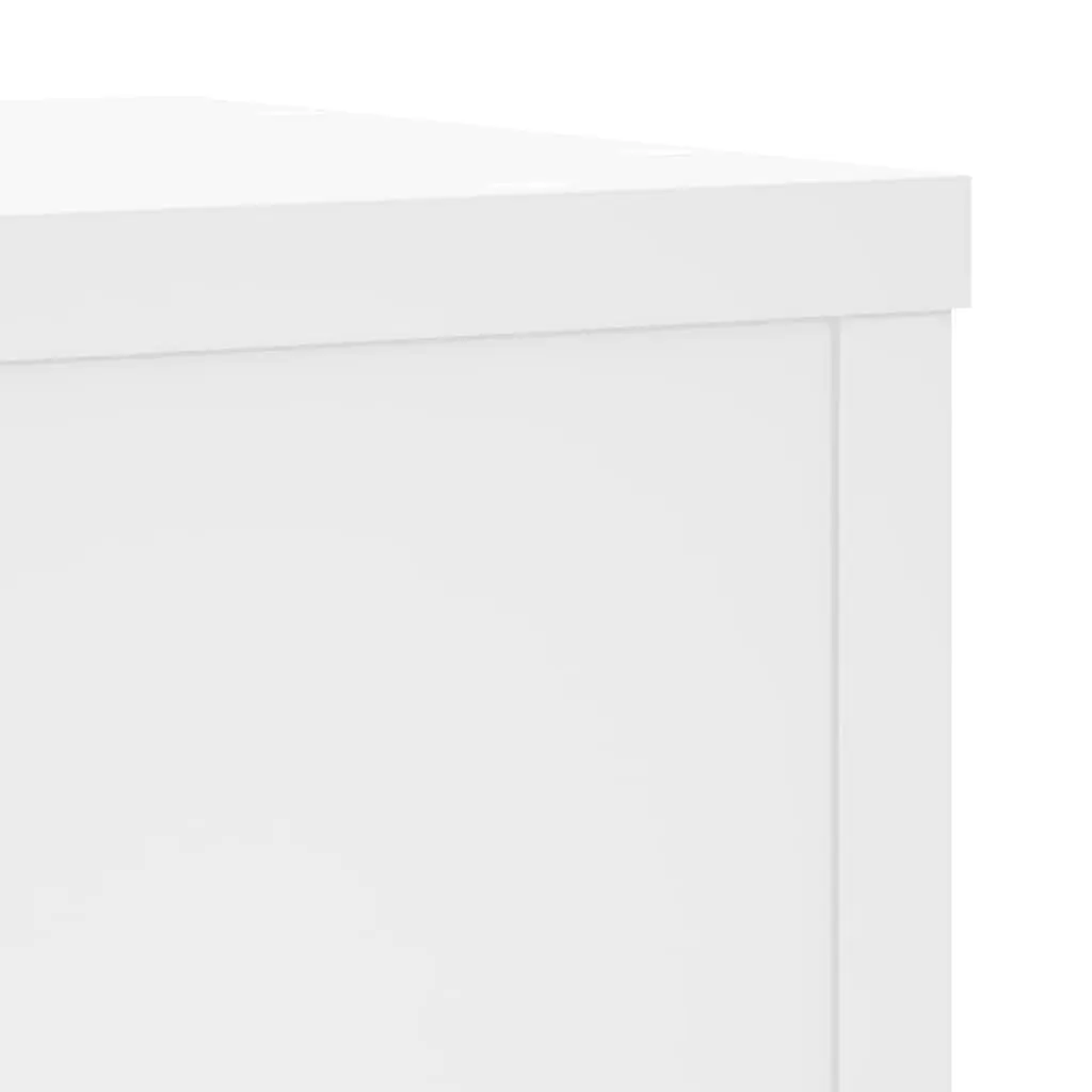 White Engineered Wood Plant Stands, 25x25x80 cm