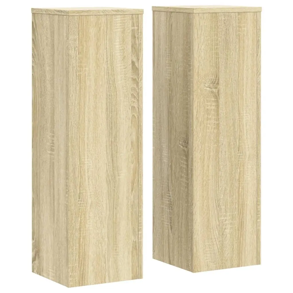 2 pcs Plant Stands Sonoma Oak 80 cm Engineered Wood