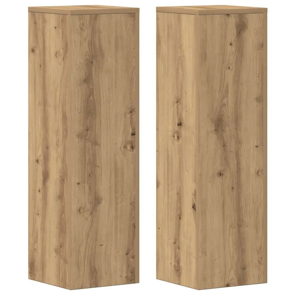 Plant Stands 2 pcs Brown 25x25x80 cm Engineered Wood Flower Display Stand