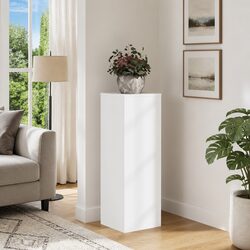 Durable White Engineered Wood Plant Stand for Indoor/Outdoor