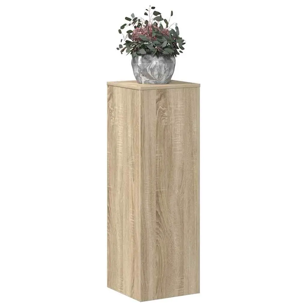 Engineered Wood Plant Stand Brown 33x33x100cm Sturdy Display for Indoor Outdoor Decor