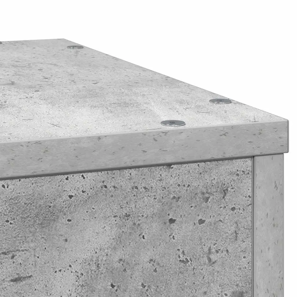 Plant Stand Concrete Grey 33x33x100cm Engineered Wood Flower Pot Display Stand
