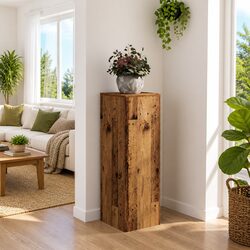 Brown Plant Stand 33x33x100 cm for Indoor Display