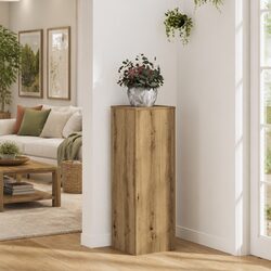 Durable Brown Engineered Wood Plant Stand 33x33x100cm
