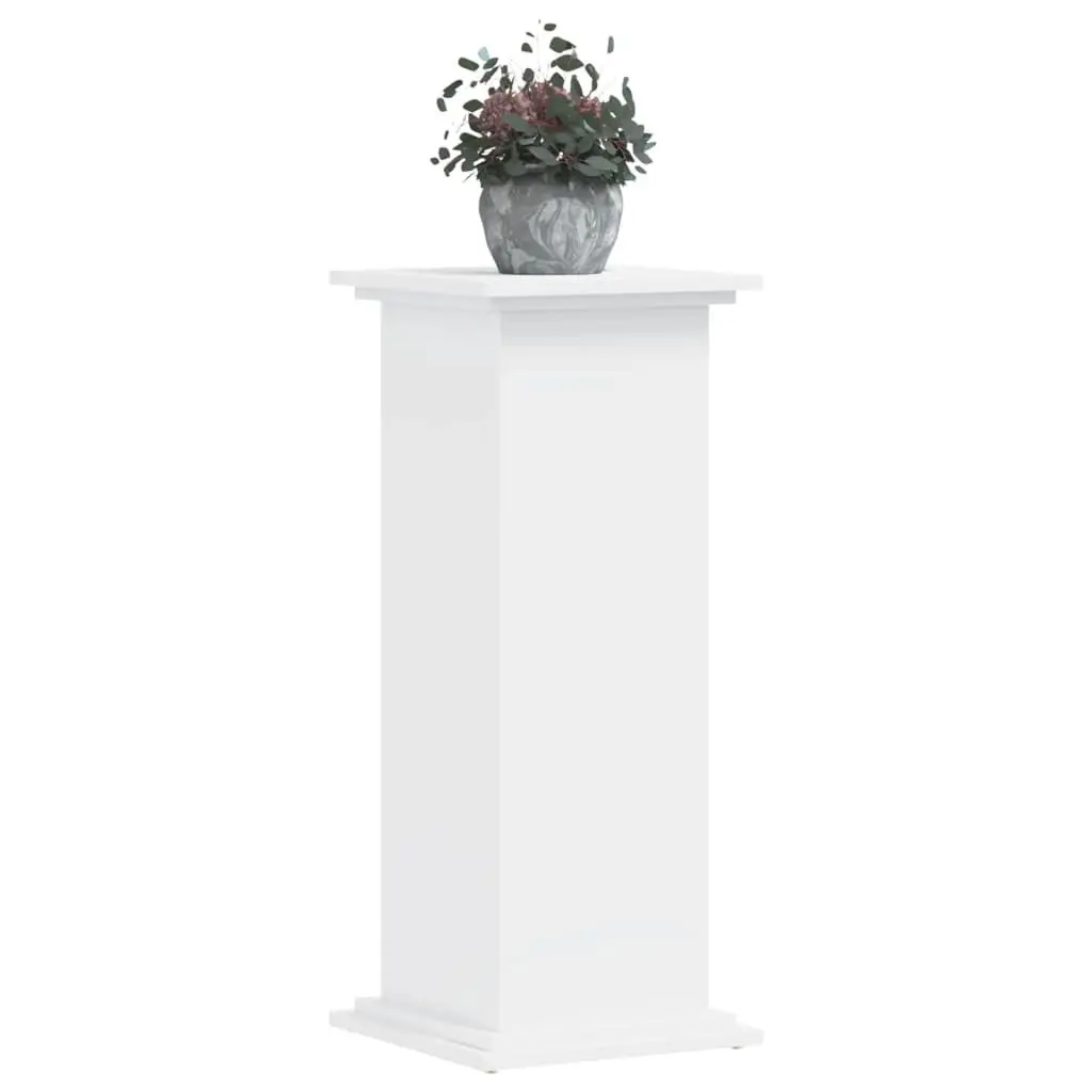 Plant Stand Engineered Wood 33x33x80 cm White