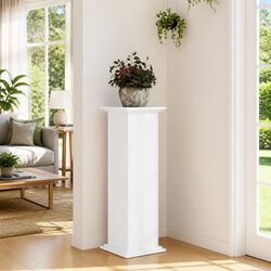 White Plant Stand 33x33x100cm Durable Engineered Wood