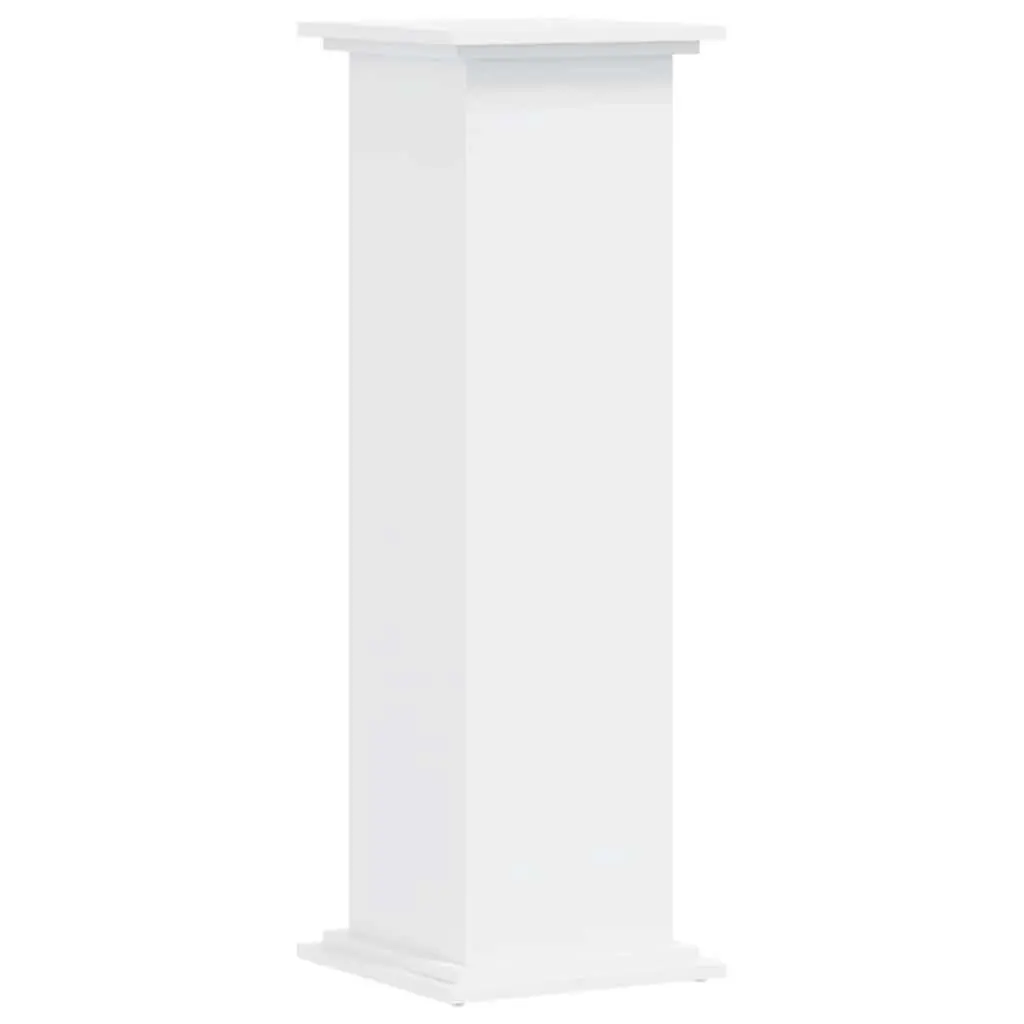 White Plant Stand 33x33x100cm Durable Engineered Wood