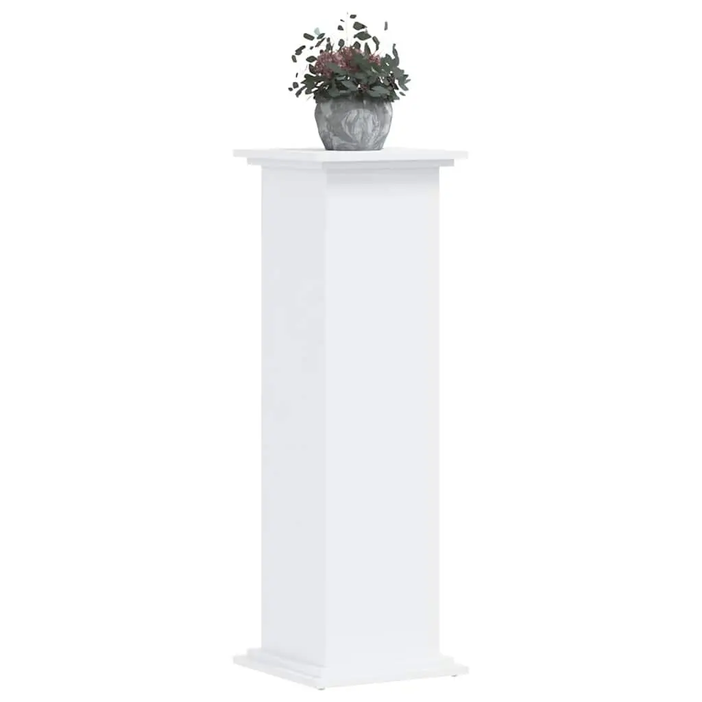 White Plant Stand 33x33x100cm Durable Engineered Wood