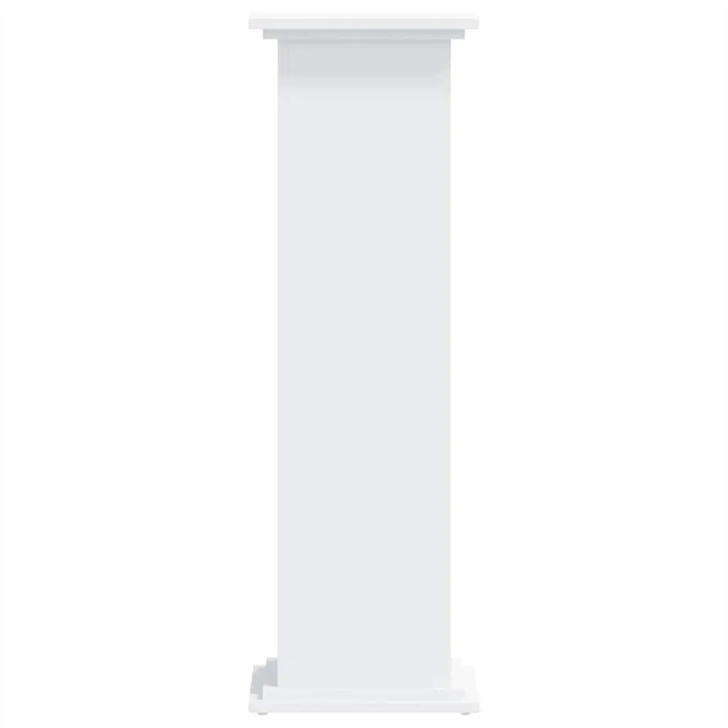 White Plant Stand 33x33x100cm Durable Engineered Wood