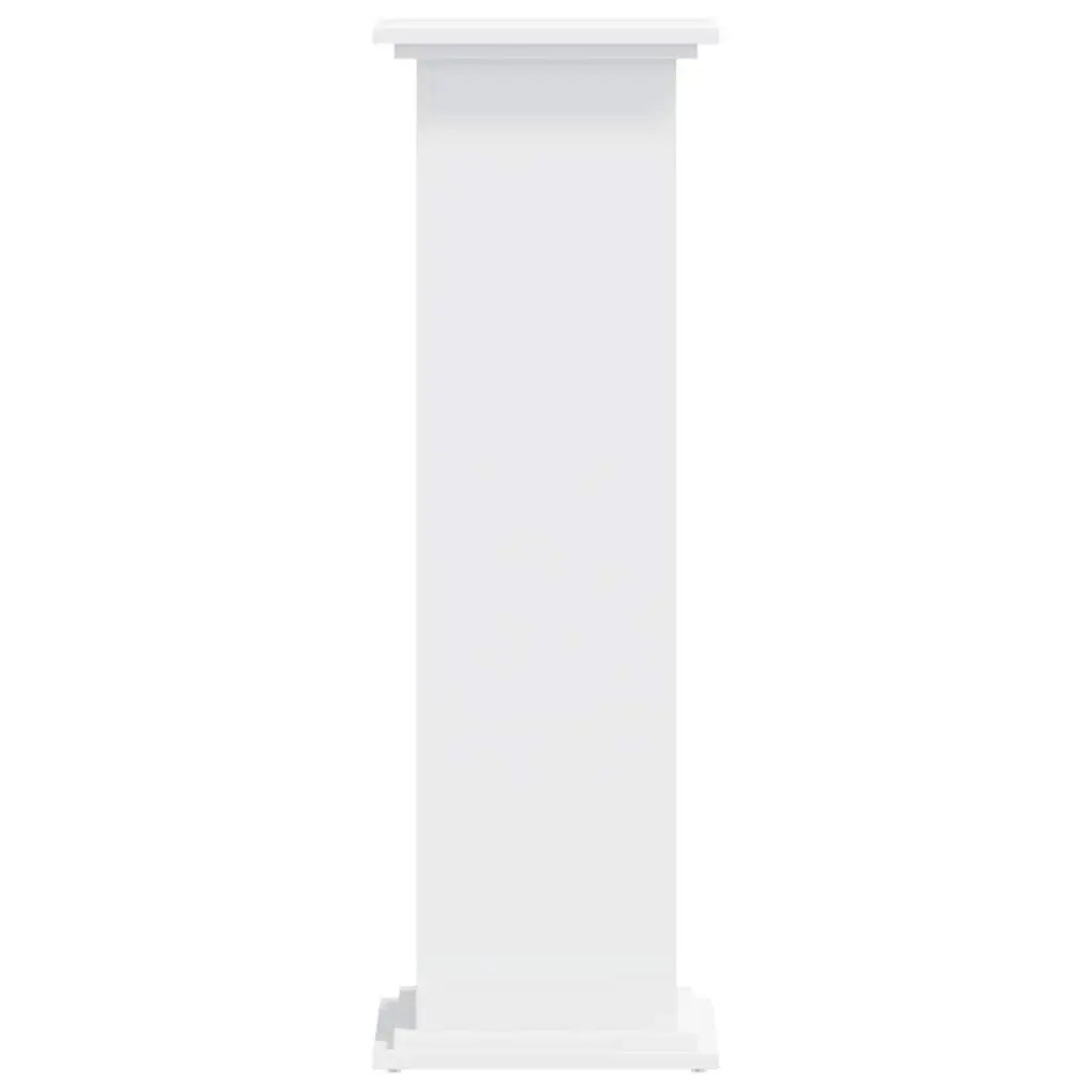 White Plant Stand 33x33x100cm Durable Engineered Wood