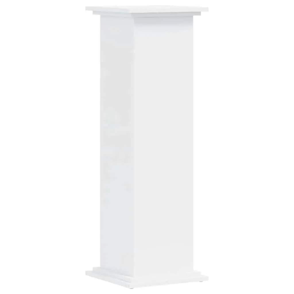 White Plant Stand 33x33x100cm Durable Engineered Wood