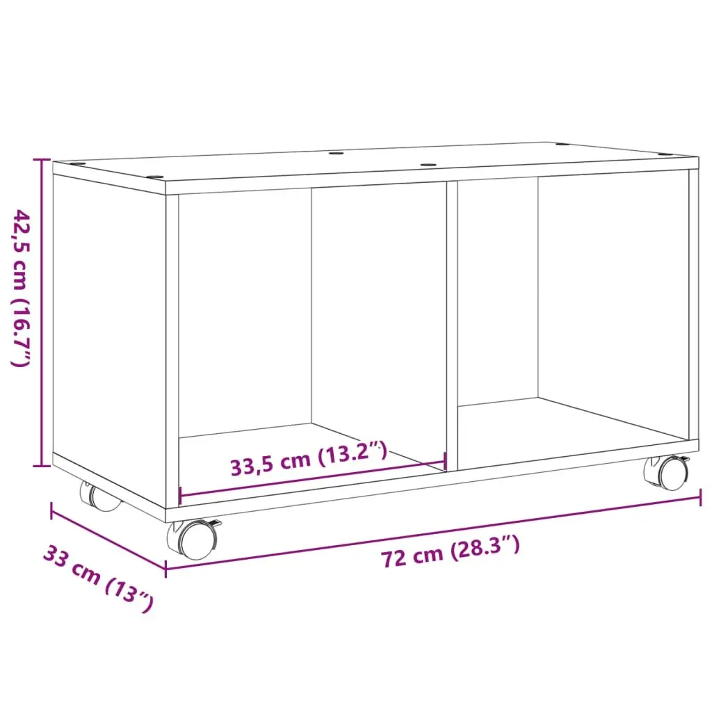 White Rolling Cabinet with Lockable Wheels