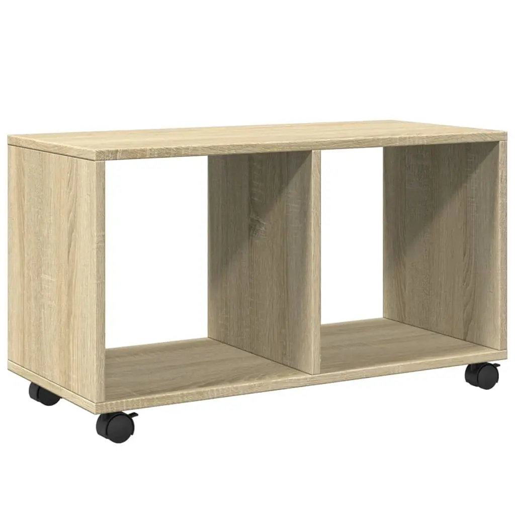 Rolling Cabinet Engineered Wood Brown 72L x 33W x 42.5H cm