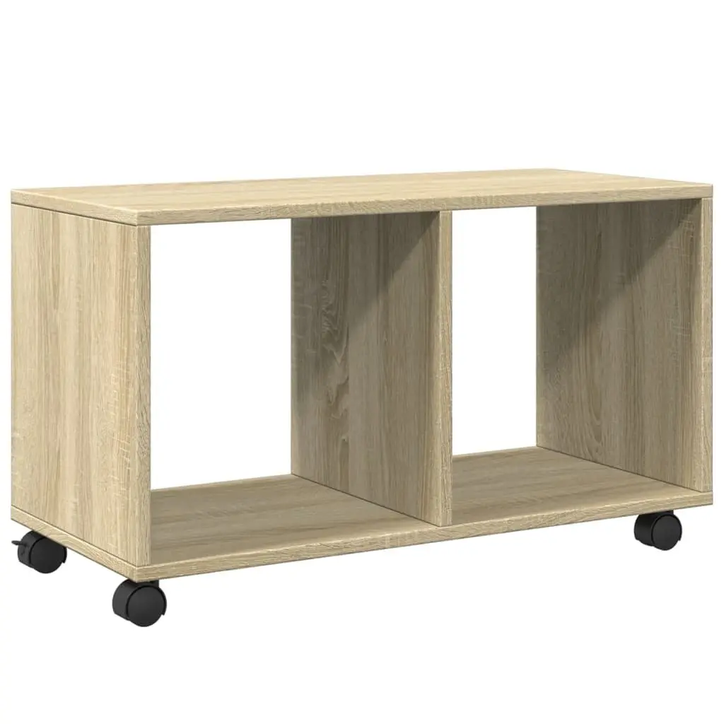 Rolling Cabinet Engineered Wood Brown 72L x 33W x 42.5H cm